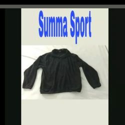SUMMA SPORT Fleece Jacket Mens Large Blue