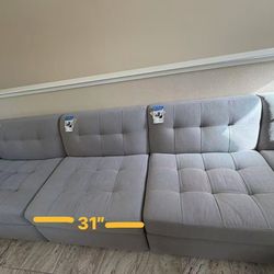 Modular Sectional Sofa – Flexible Setup | 7 Pieces | 90% New