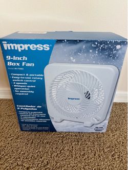 Impress 9” box table fan