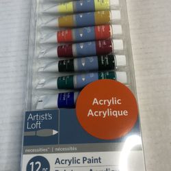 Artist's Loft Acrylic Paints Tube 12 Assorted Colors Set 