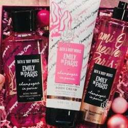 Limited Edition! BATH & BODY WORKS✨Netflix🗼Emily in Paris💕👠🥂CHAMPAGNE in Paris🥂👠💕4-pc Gift Set   