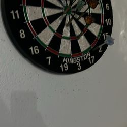 Dart Board With Darts 