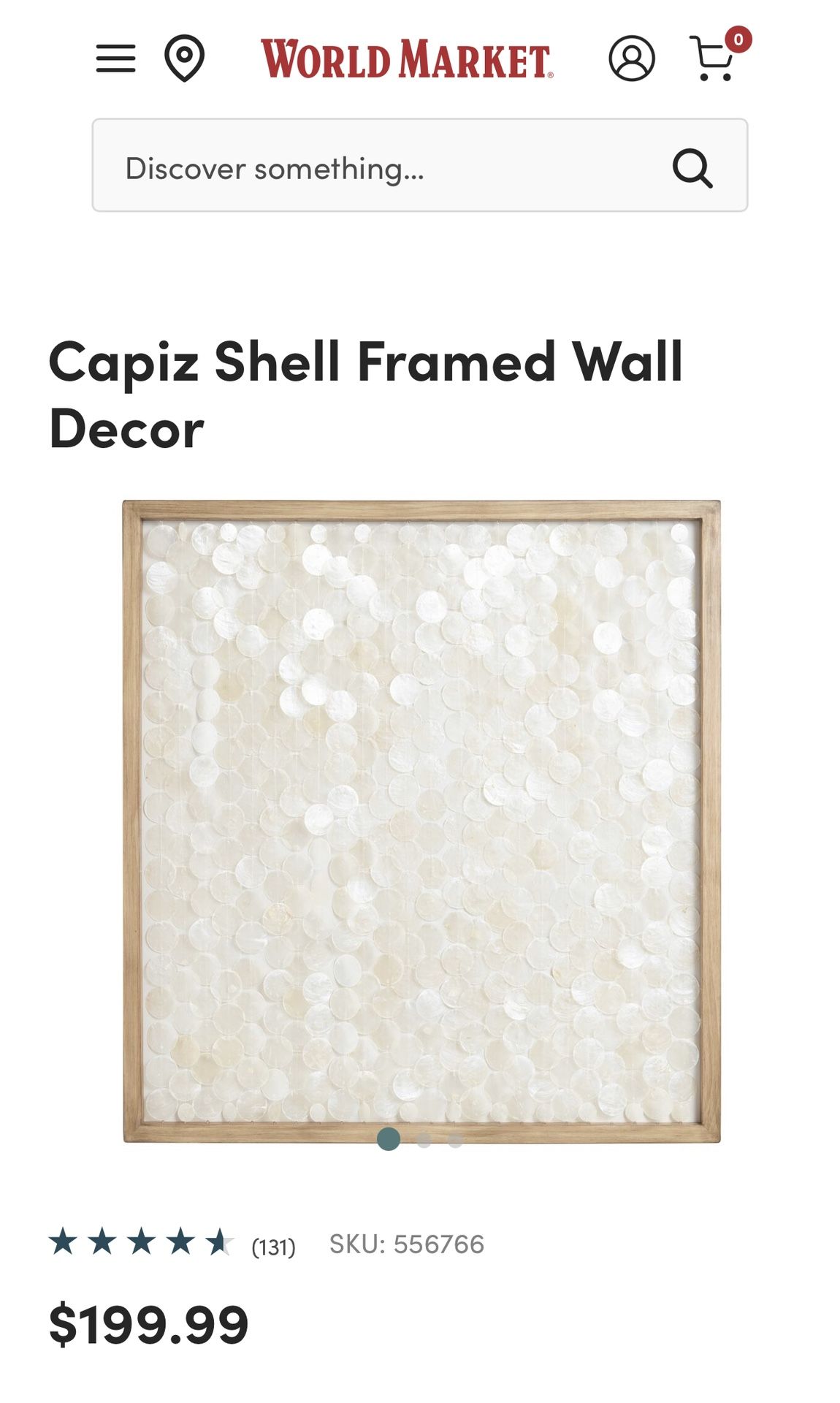 Capiz Shell Wall Art - World Market