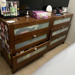 6 Drawer Wood Dresser