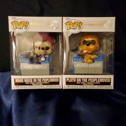 Disney 50th People Mover Funko Pops Minnie Pluto 