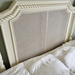 Custom Ratan Headboard In Bone 