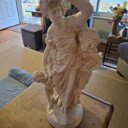 30x16 Plaster Chalkware Marwal Women's & Child Statue