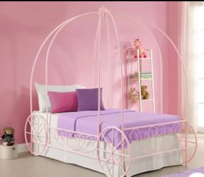 Pink Carriage Bed For Girl New