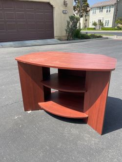 Wooden TV stand maroon