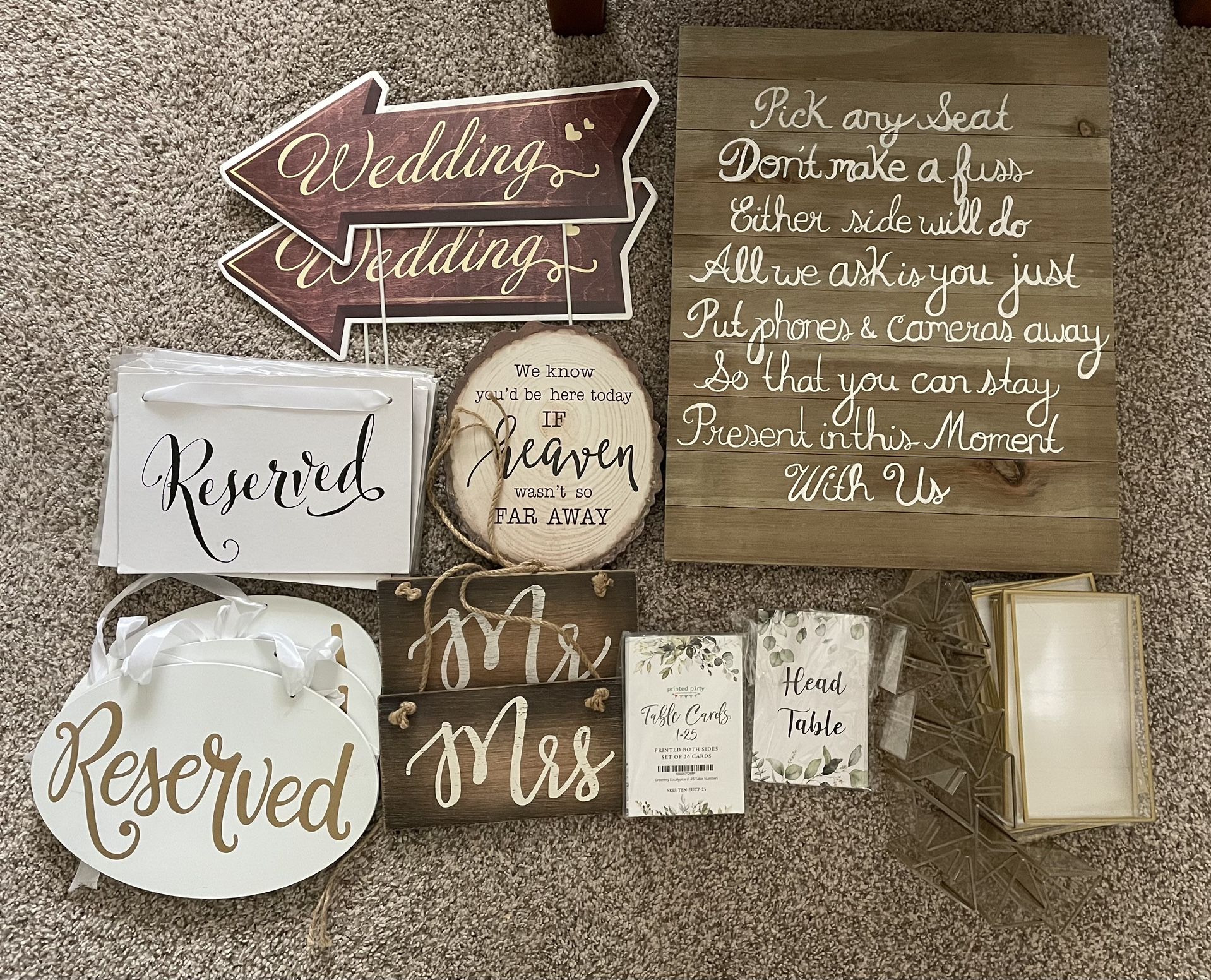 Wedding/Engagement Party/Bridal Shower Decor & Supply LOT