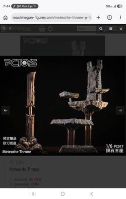 Pctoys meteorite throne with lights 1/6 scale for Hot Toys Threezero Inarts