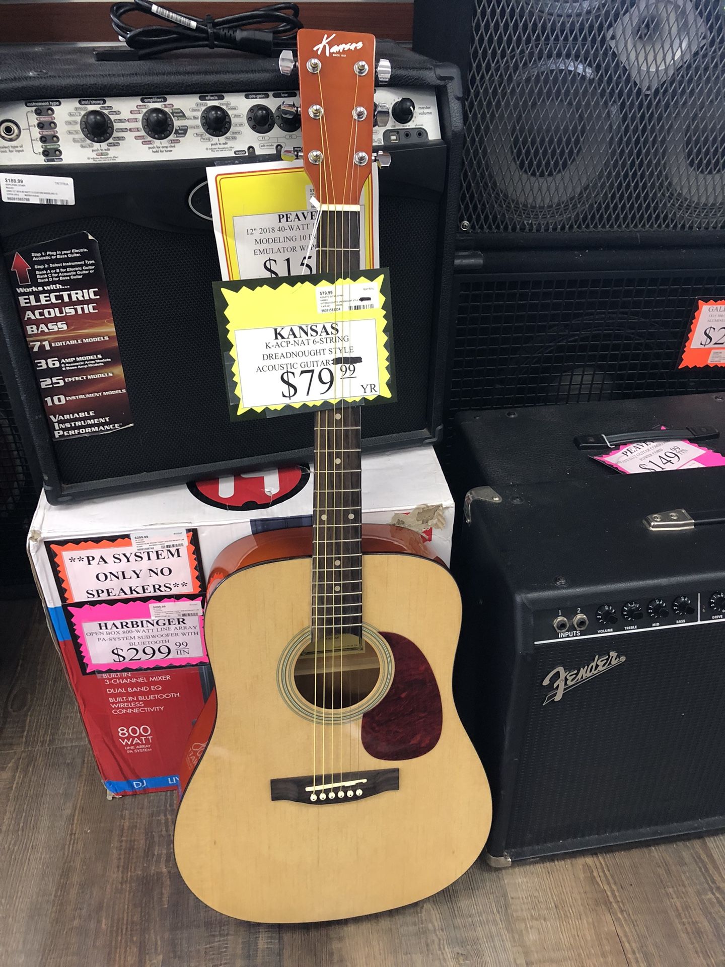 96091 Kansas K-ACP-NAT 6-String Acoustic Guitar 581334