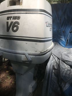 Johnson st 150 ran last year boat has been sitting for years transom needs to be fixed