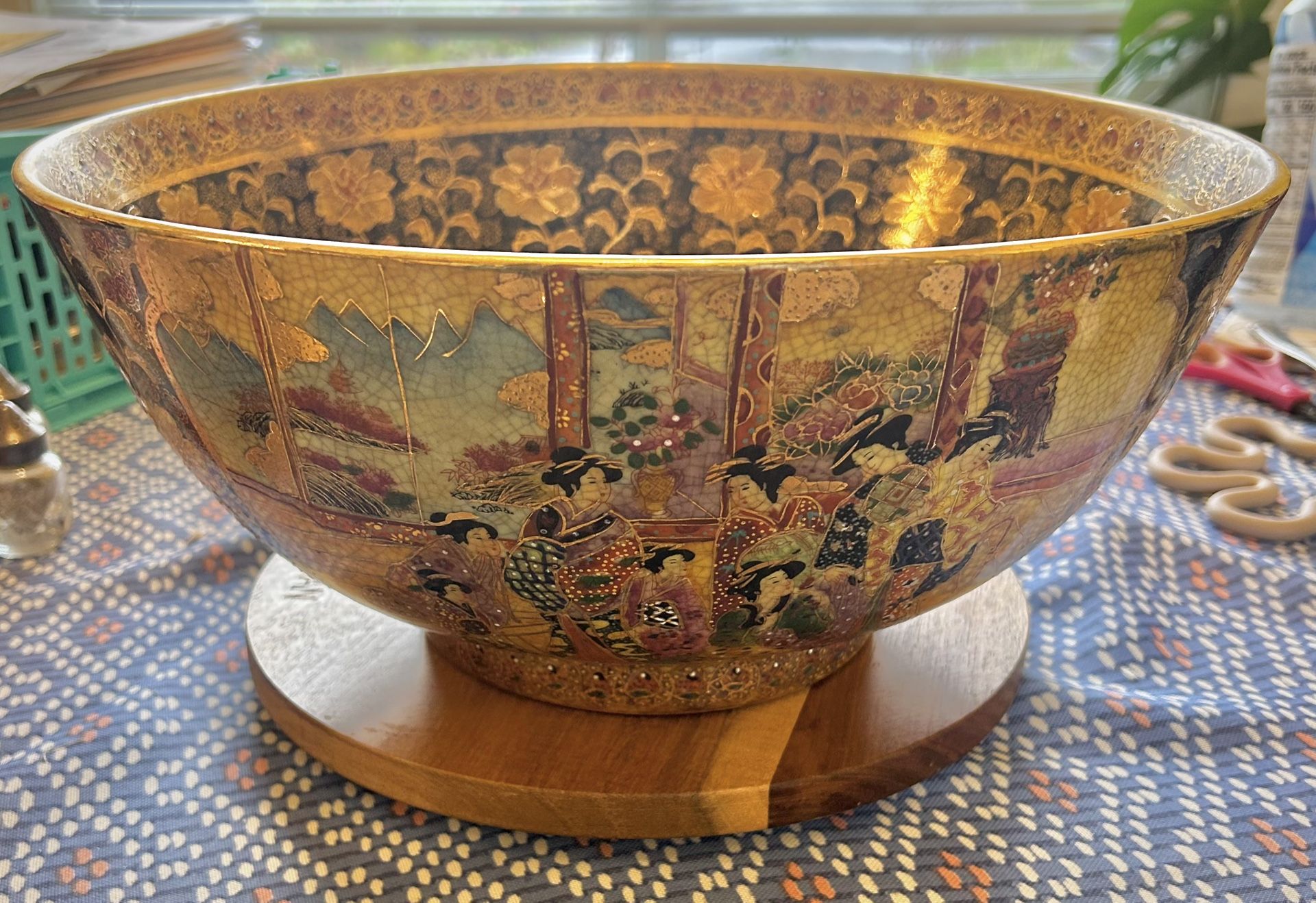 14” Japanese satsuma Bowl Made In China