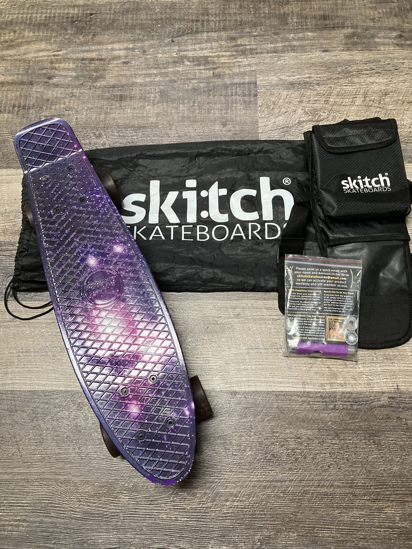 Skitch Purple Galaxy Skateboard Set