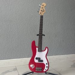 Red Squirt Mini Bass Guitar 