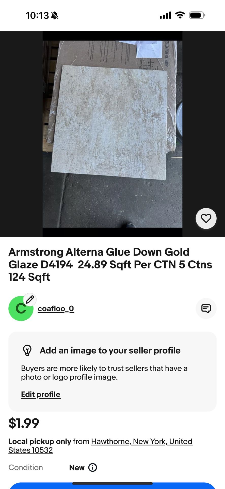 Armstrong Alterna Gold Glaze D4 194 16 X 16 Vinyl Tile