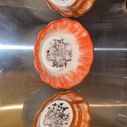 3 Mexican Clay Bowls