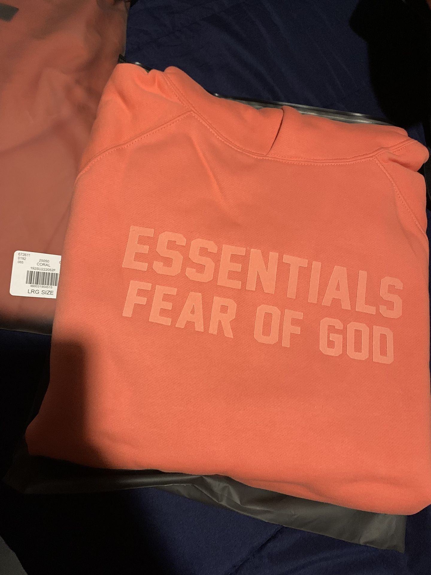 Fear Of God Essentials Coral Hoodie S,M,L