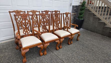 Nice wooden dining room chairs