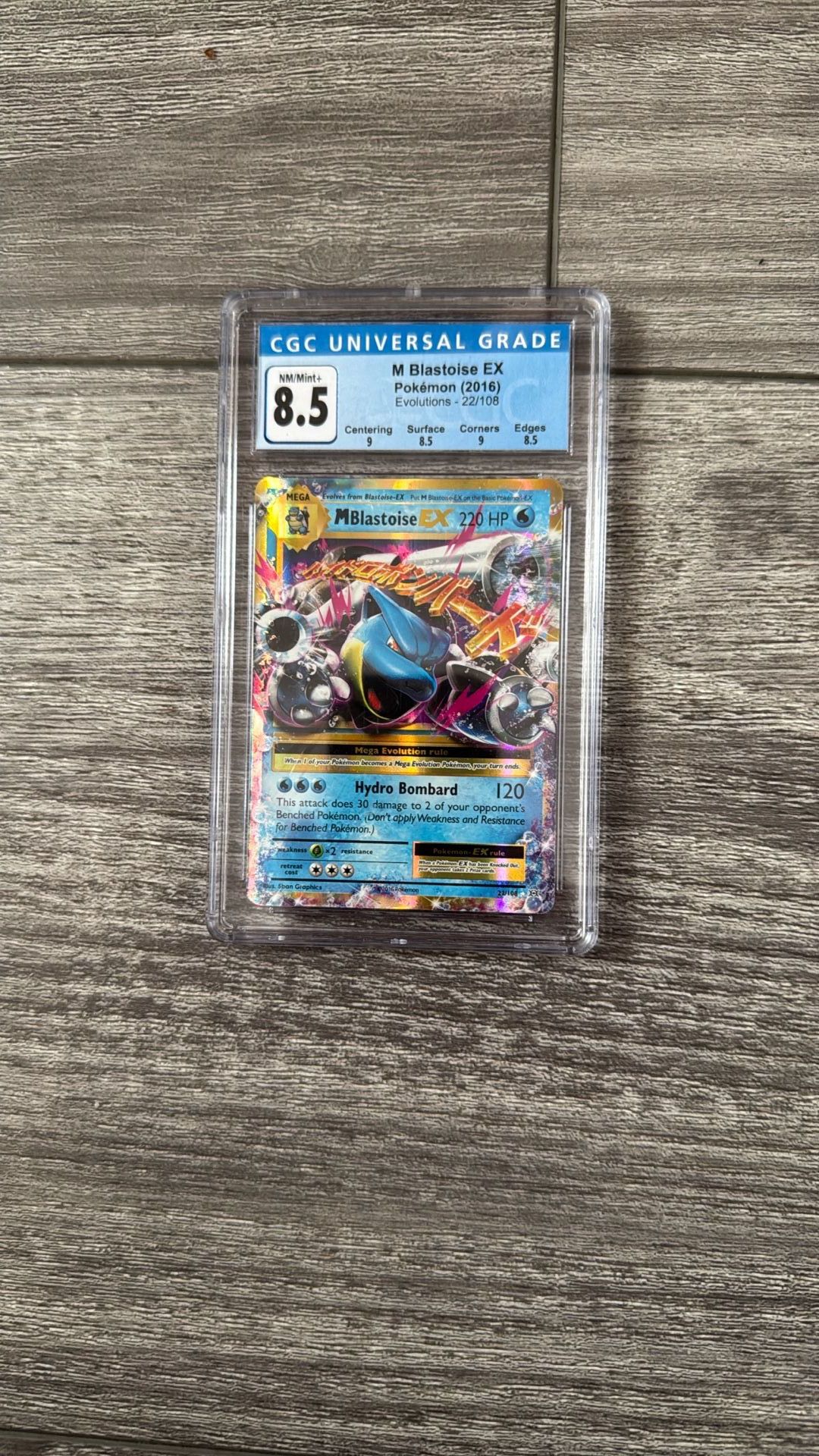 Mega Blastoise EX Graded 8.5