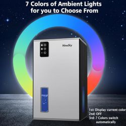 NineSky Dehumidifier Up To 1000 Sq With 7 LED lights- Light Silver Color
