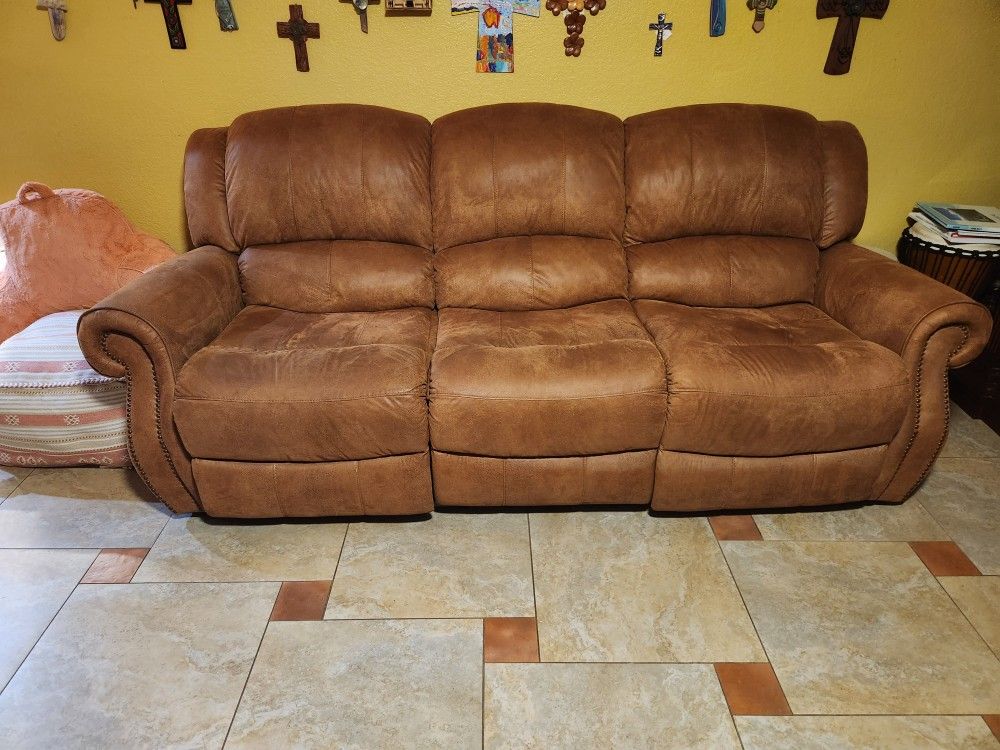 Leather Electric Recliner Sofa