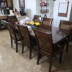 Extendable Dining Table Set With 8 Chairs 