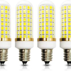 E12 LED Bulb Dimmable 8W C7 Bulb Equivalent to 60W 75W Halogen Bulb,Daylight White 6000K T6 E12 Candelabra Light Bulbs for Chandelier Ceiling Fan, AC1