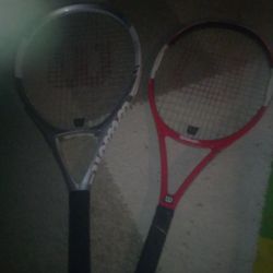 Wilson Tennis Rackets X2 .......Roger Federer 4" / 26 "  &   nCODE n3  4 3/8" / 27.5"