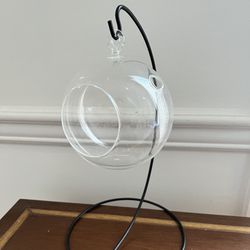 Hanging Plant Terrarium with Metal Stand