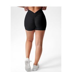 Workout Shorts Womens Scrunch Butt Gym Shorts for Women V Back Booty Butt Lifting Biker Compression Shorts