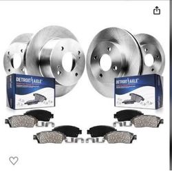 Brake Kit for 2005 2006 2007 Ford Focus Brake Rotors and Ceramic Brakes Pads Front and Rear