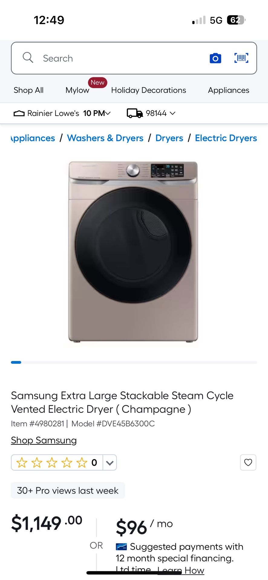 Samsung Dryer - Needs A Control Board