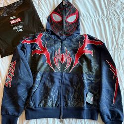 Civil Regime Spiderman Full Zip Hoodie size medium