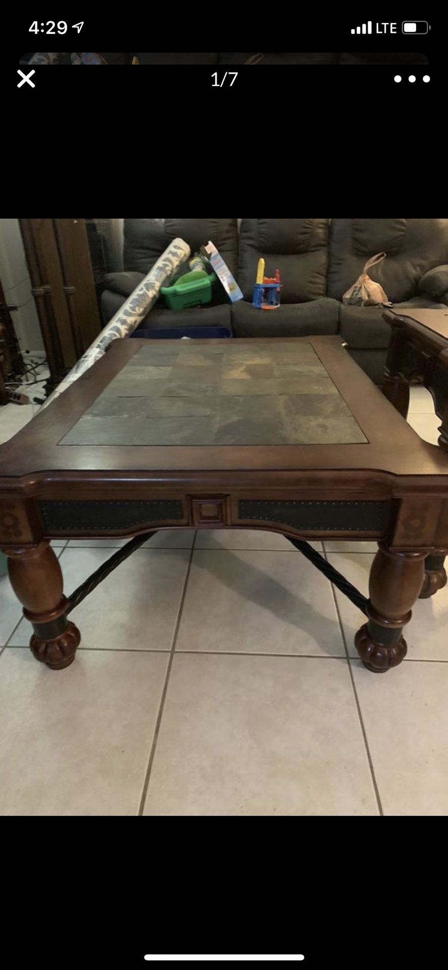 Solid Wood Coffee Table with 2 matching End Tables.