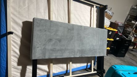Velvet queen bed with mattress