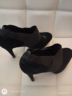 Black Suede Stiletto Ankle Booties