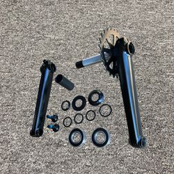 Hawkeye Bmx Crankset 19mm Matte Black