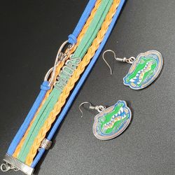 Florida Gators Bracelet & Earrings