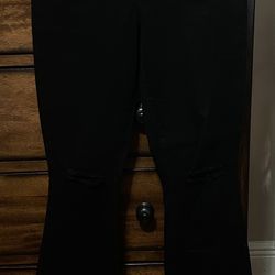 High Waisted Black Flare Jeans – Size 9/29