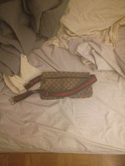 Gucci Waist Bag, Monogram Web Double Pocket Belt Bag Dark Brown