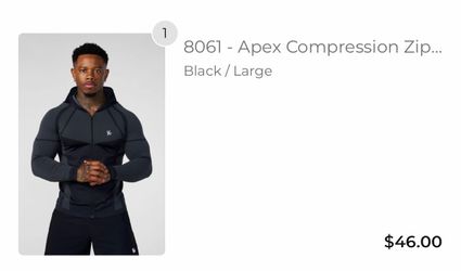 YoungLA appex compression zip hoodie size MD black