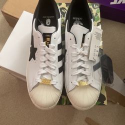 Adidas Superstar 80s Bape White Black GZ8980 Men Size 9.5 Brand New