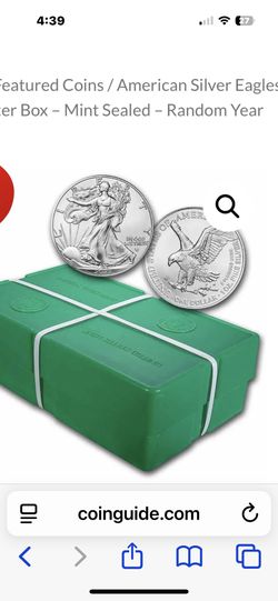 2018 1oz Silver Eagles Monsters box