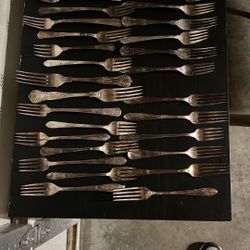 Vintage Silver/silver plated Forks And Spoons. 