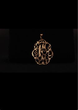 #1 mom pendant 14K