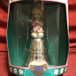 Precious Moment "May Your Christmas Be Delightful" GIRL/Bell Ornament 3.5