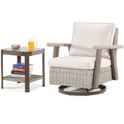 360 Degree Swivel Rocker Chair with table, set of 2 - new in box 