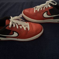Nike Air Force Red With Black And White